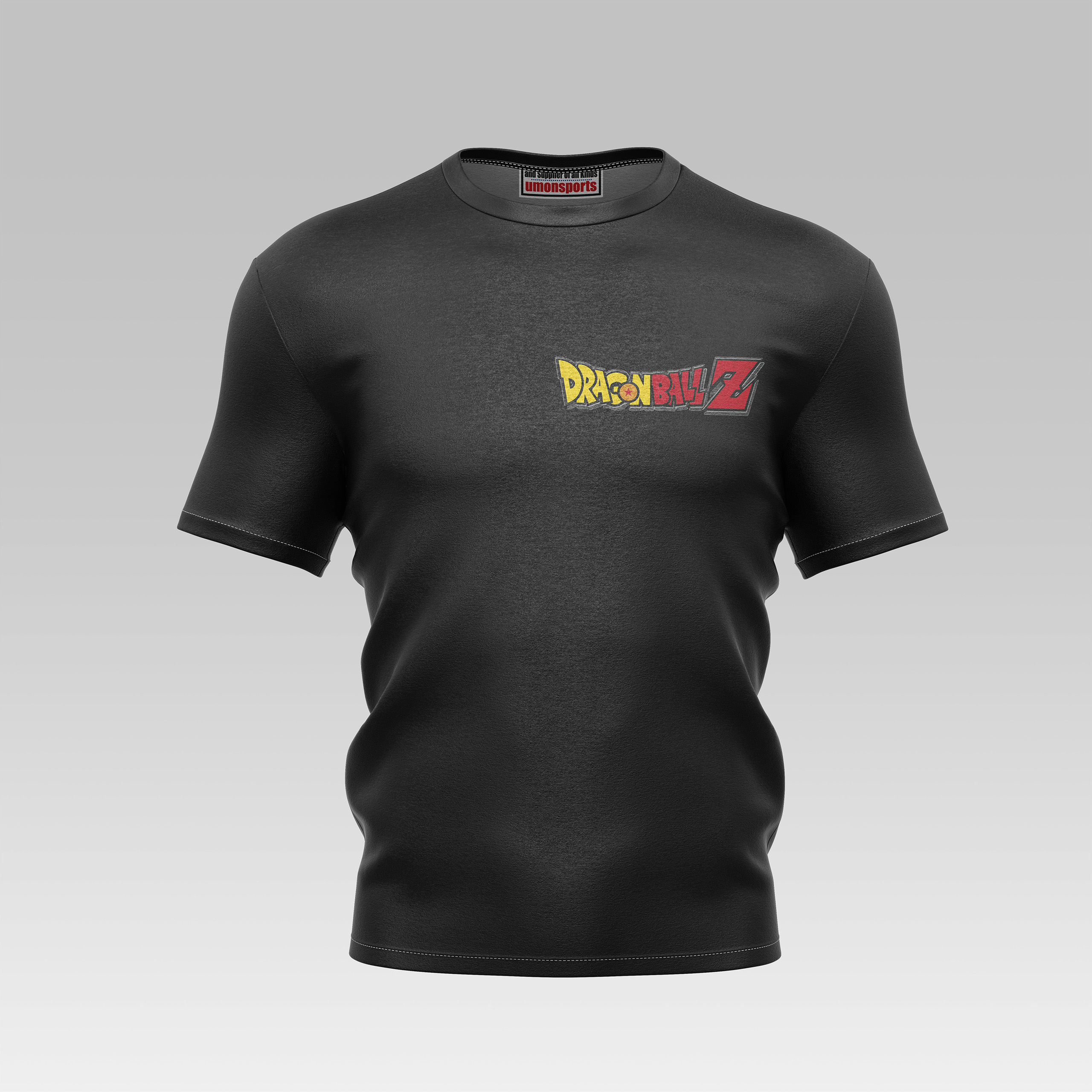 Dragon Ball Z T-shirt design on a black shirt