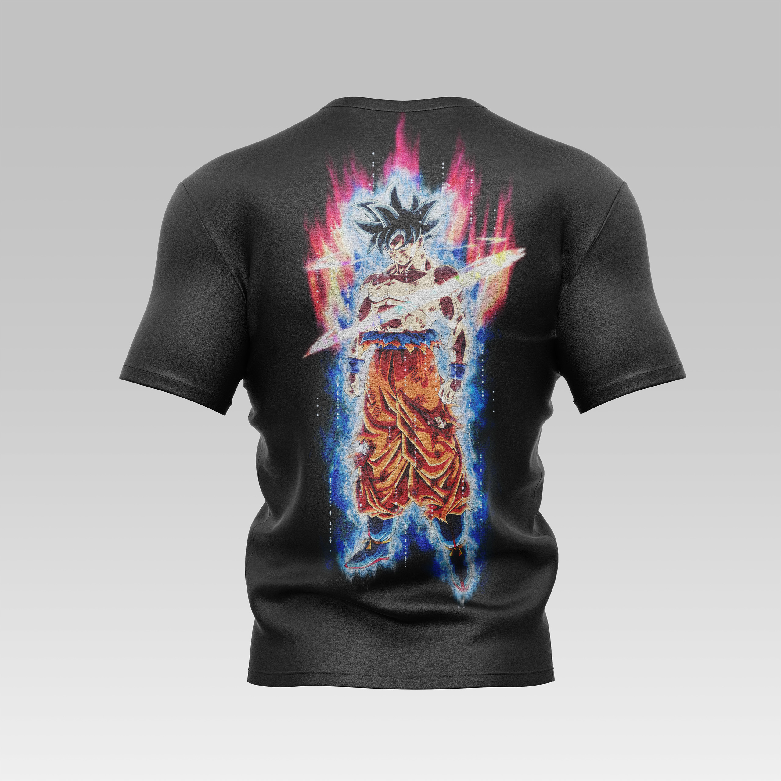 Dragon Ball Z, Goku, Kakorate On the back of a Black T-Shirt